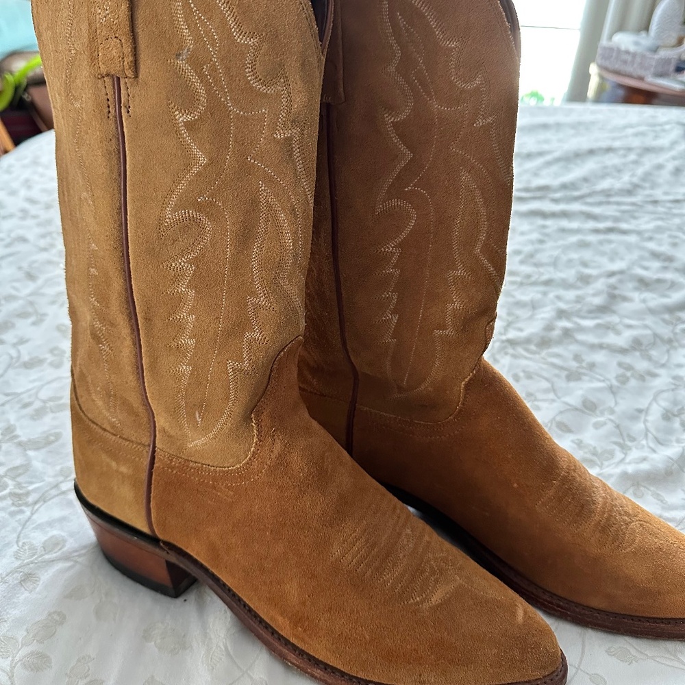 Men's 1883 Lucchese Leather Suede Cowboy Boots